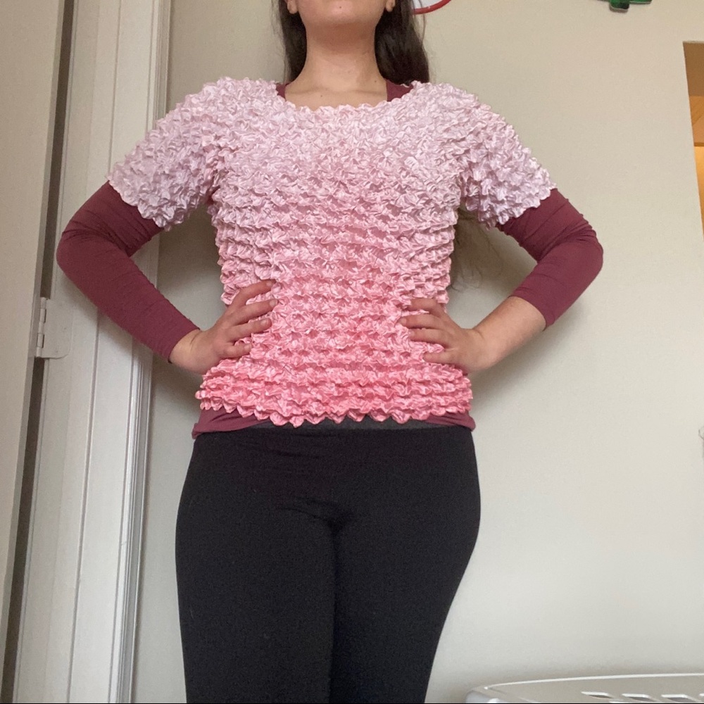 Vintage 90s/Y2K Bubblegum Pink Popcorn Shirt